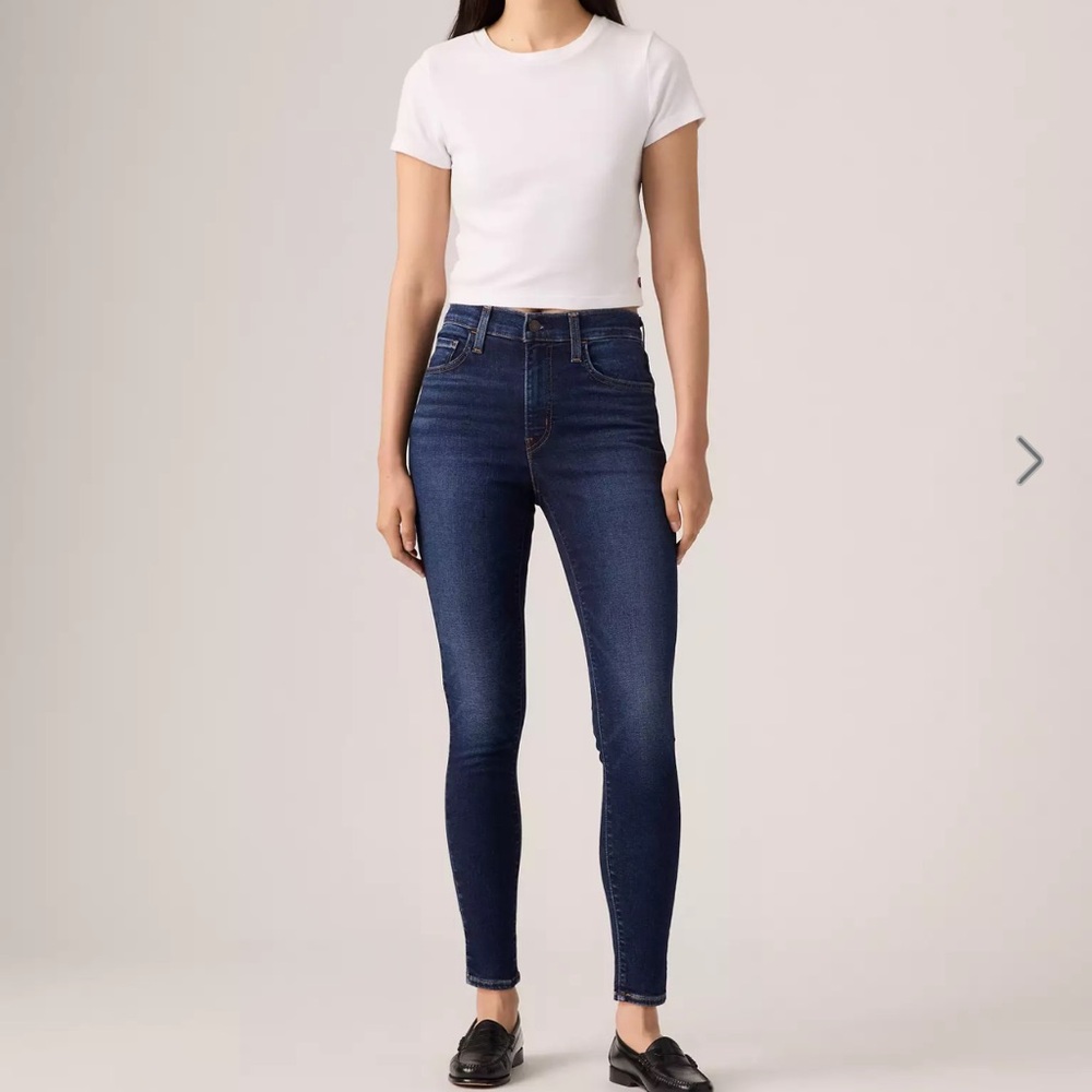 Levi's high rise super skinny Deep Indigo Jeans